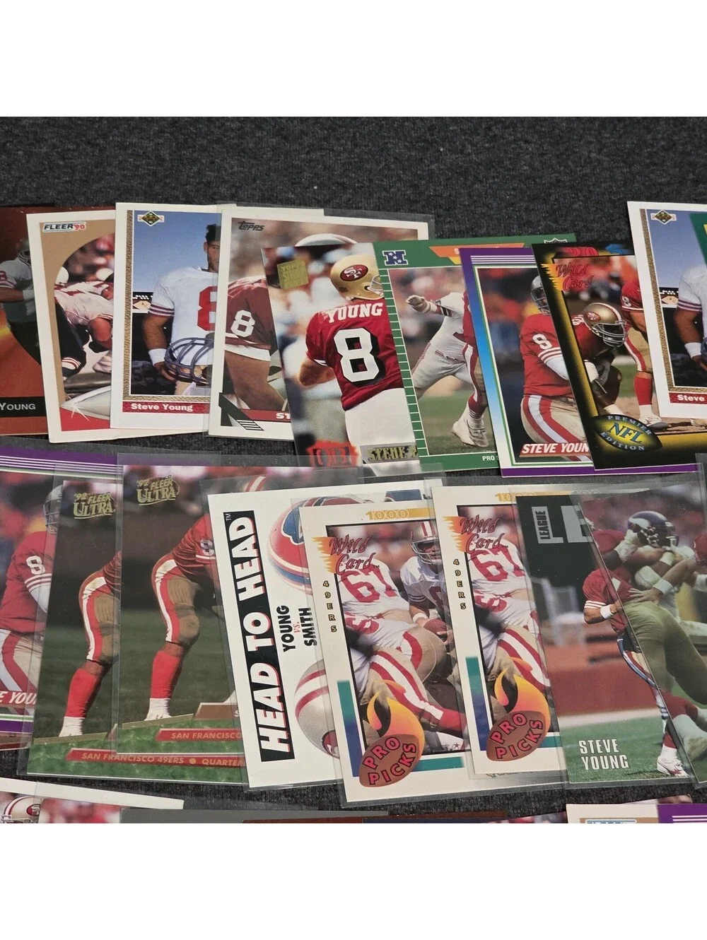 Steve Young 51 Card Lot Inserts Base 90s49ers HOF